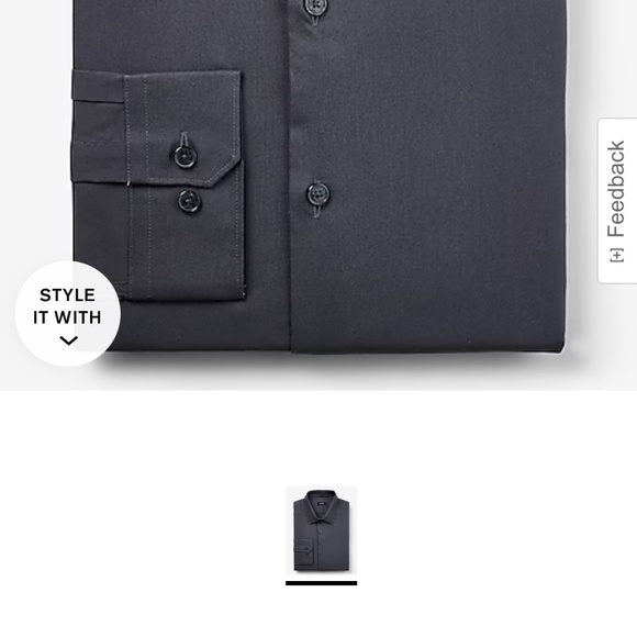 Slim Solid Stretch 1MX Dress Shirt - Picture 5 of 5